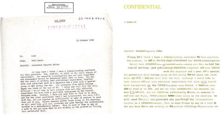 On the left, a document scanned at NARA II; on the right, the document after undergoing OCR with Google Docs. Although some data is missing (date, to/from lines, etc.) it has been transcribed above and below the main body text and was correctly read. Formatting the text on the right takes considerably less time than transcribing the entire document on the left would. Source: Author’s scans, NARA II.